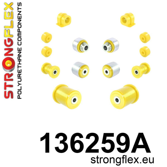 136259A Full suspension bush kit SPORT Sport (Yellow) Saab 9-3 I (98-03) YS3D