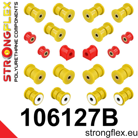 106127B Rear suspension polyurethane bush kit Standard (Red) Mazda MX-5 / Miata / Roadster I (89-98) NA