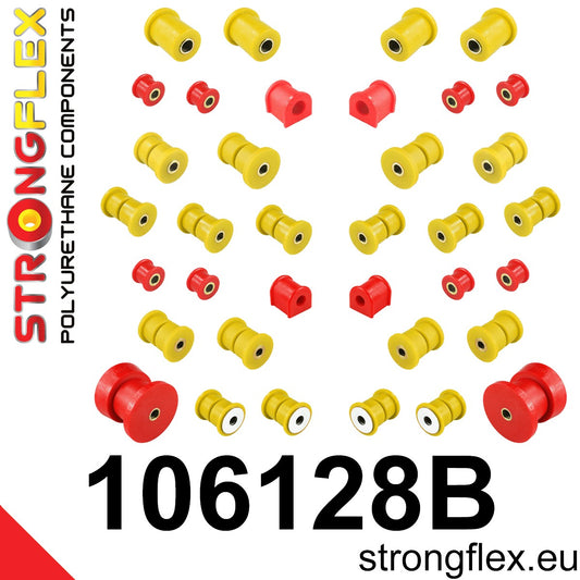 106128B Full suspension polyurethane bush kit Standard (Red) Mazda MX-5 / Miata / Roadster I (89-98) NA