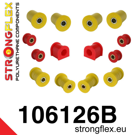 106126B Front suspension polyurethane bush kit Standard (Red) Mazda MX-5 / Miata / Roadster I (89-98) NA
