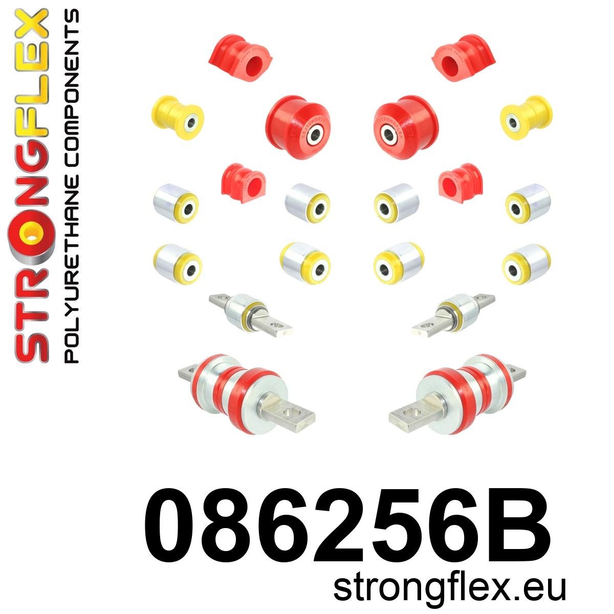 086256B Full suspension bush kit Standard (Red) Honda Civic VIII (06-12)