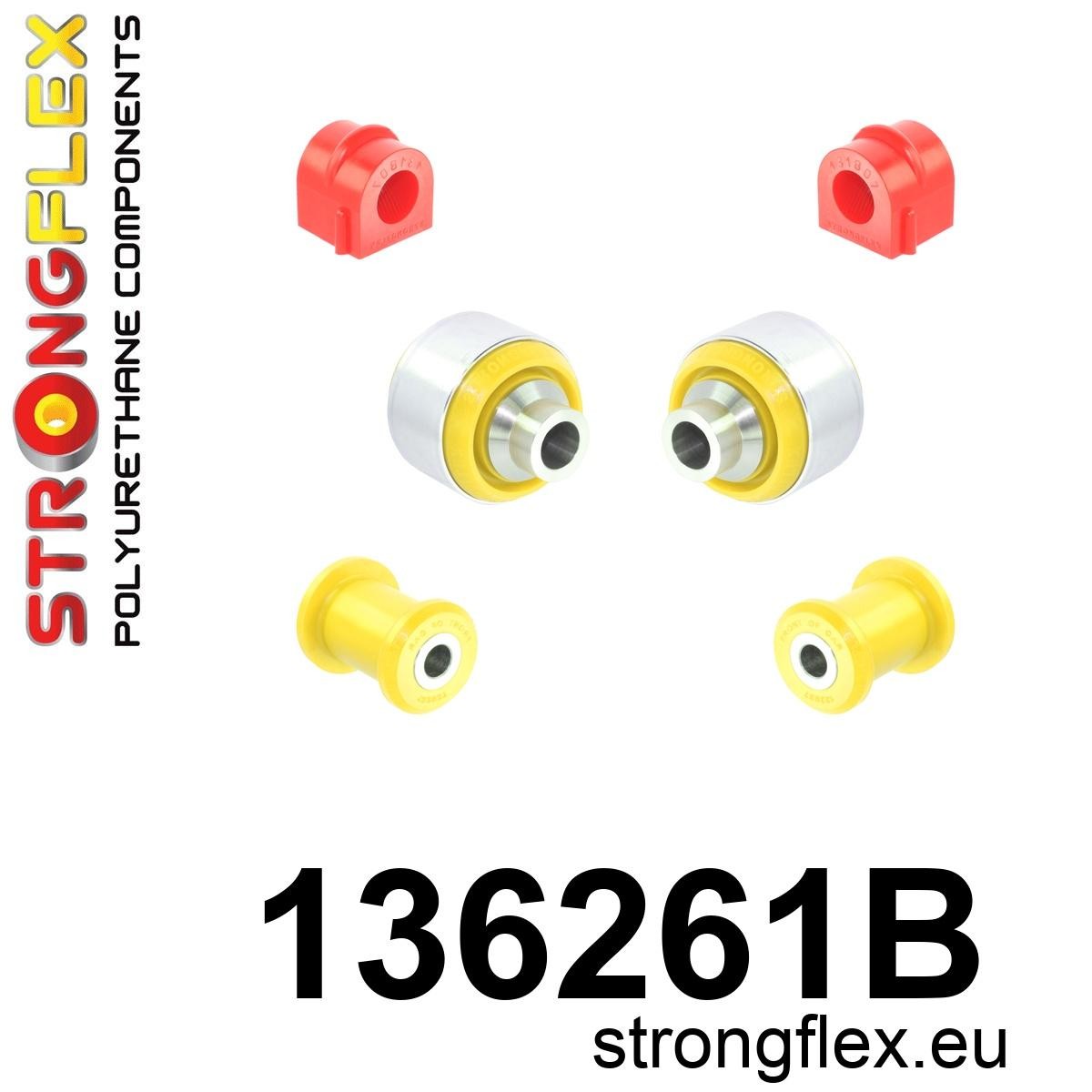 136261B Front suspension bush kit Standard (Red) Opel / Vauxhall Senator / Kikinda / Royale B (86-93)