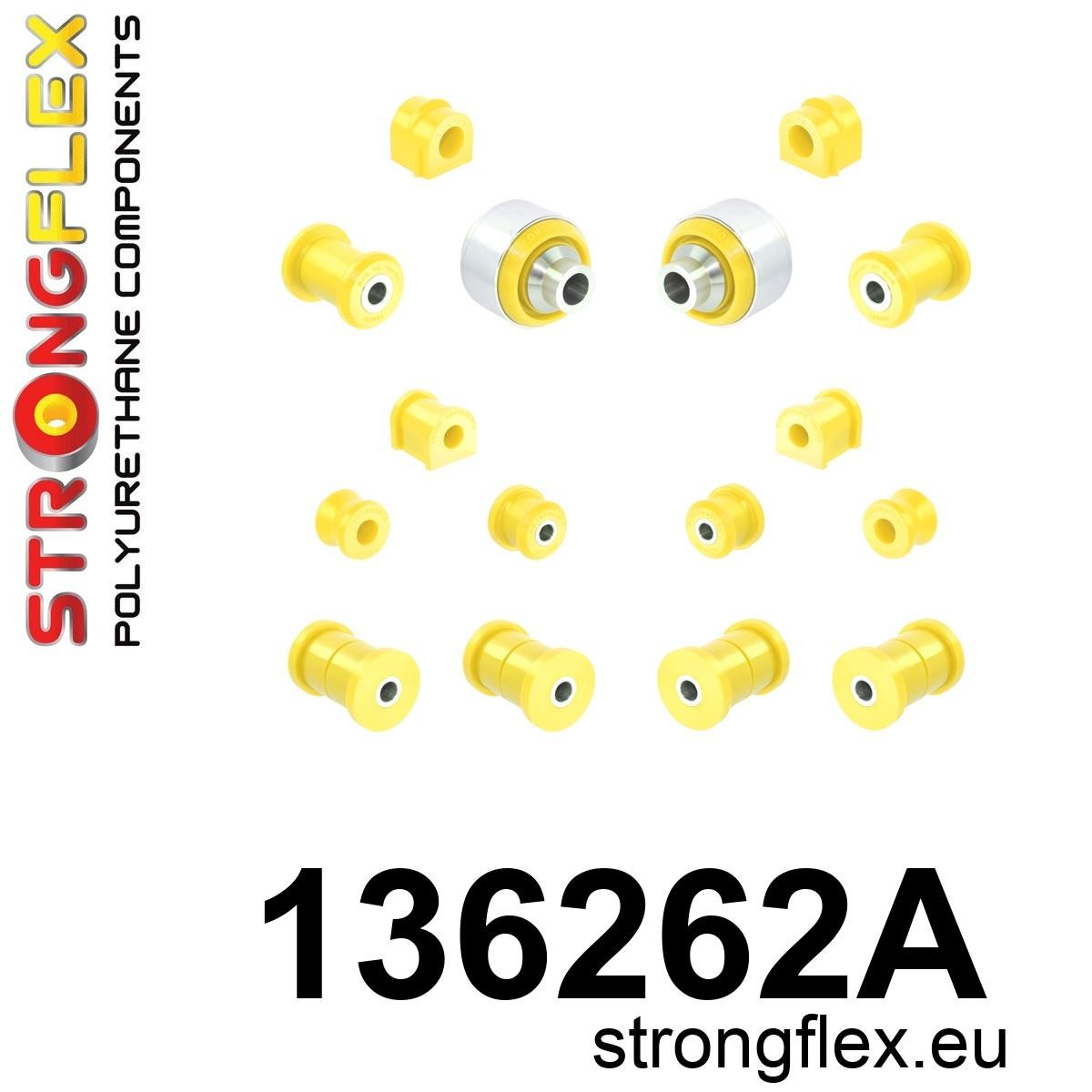 136262A Full suspension bush kit SPORT Sport (Yellow) Opel / Vauxhall Senator / Kikinda / Royale B (86-93)
