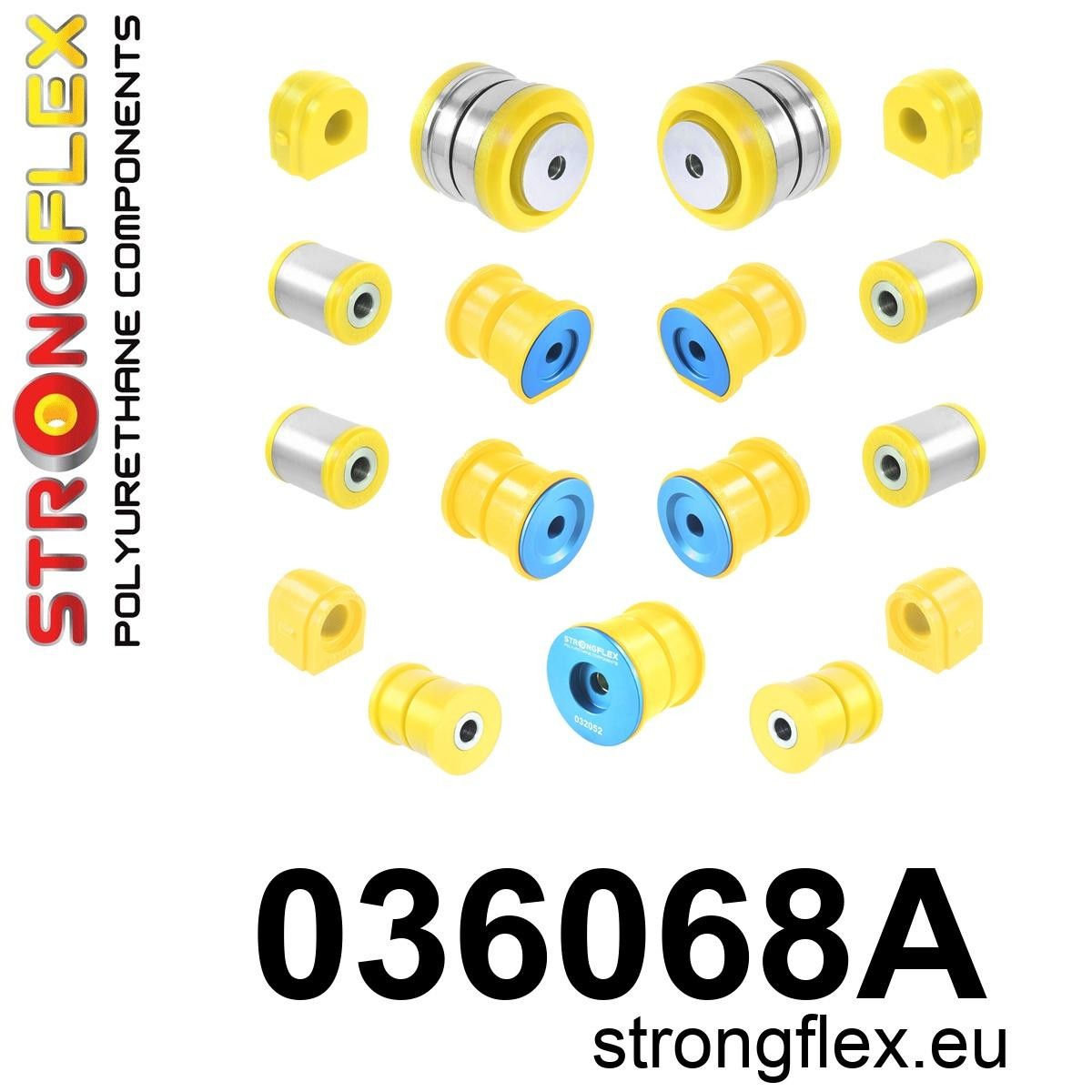 036068A Full suspension polyurethane bush kit SPORT Sport (Yellow) BMW Seria 3 VI (13-20) F30 / F31 / F34 / F80