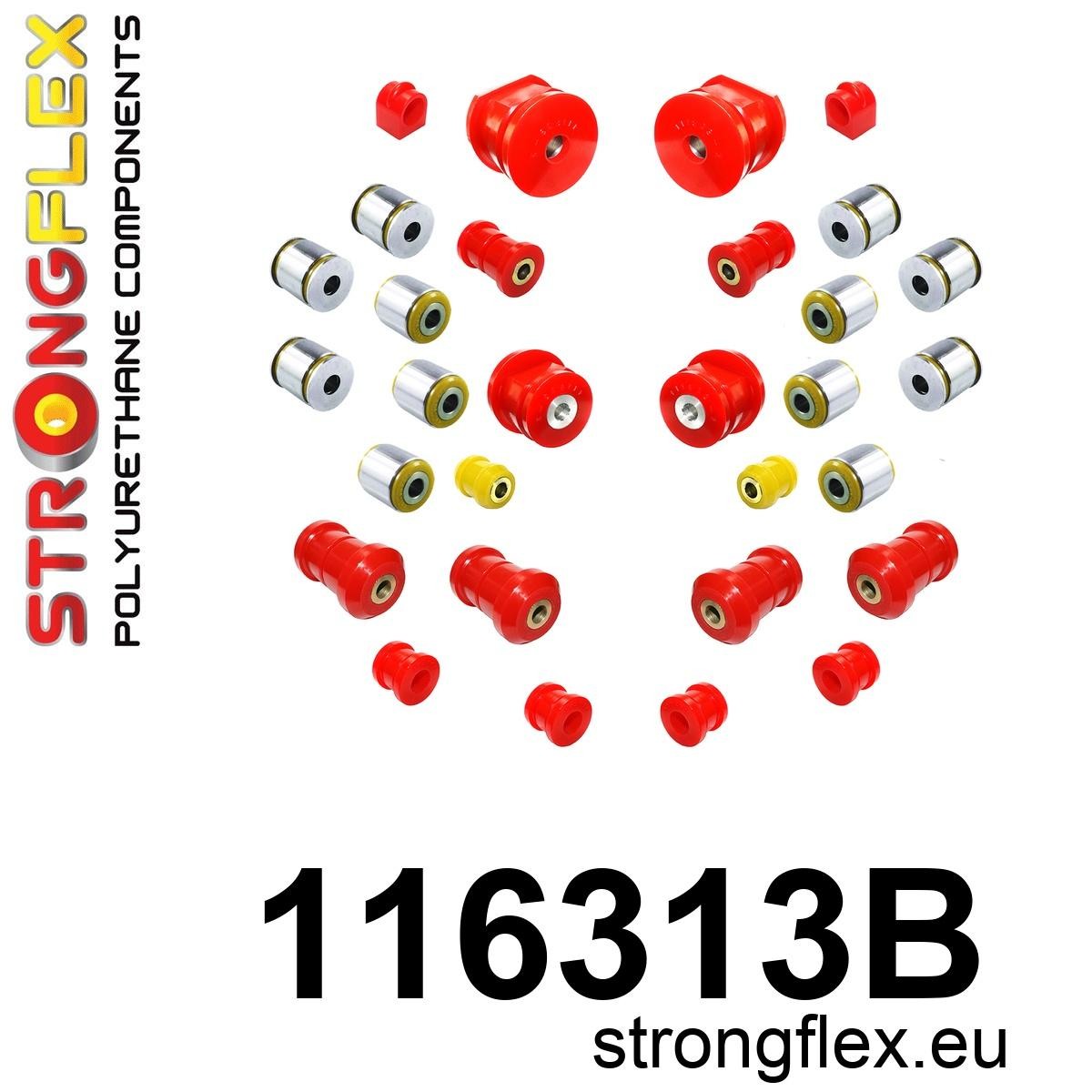 116313B Full suspension bush kit Standard (Red) Mercedes SL R129 (89-01)