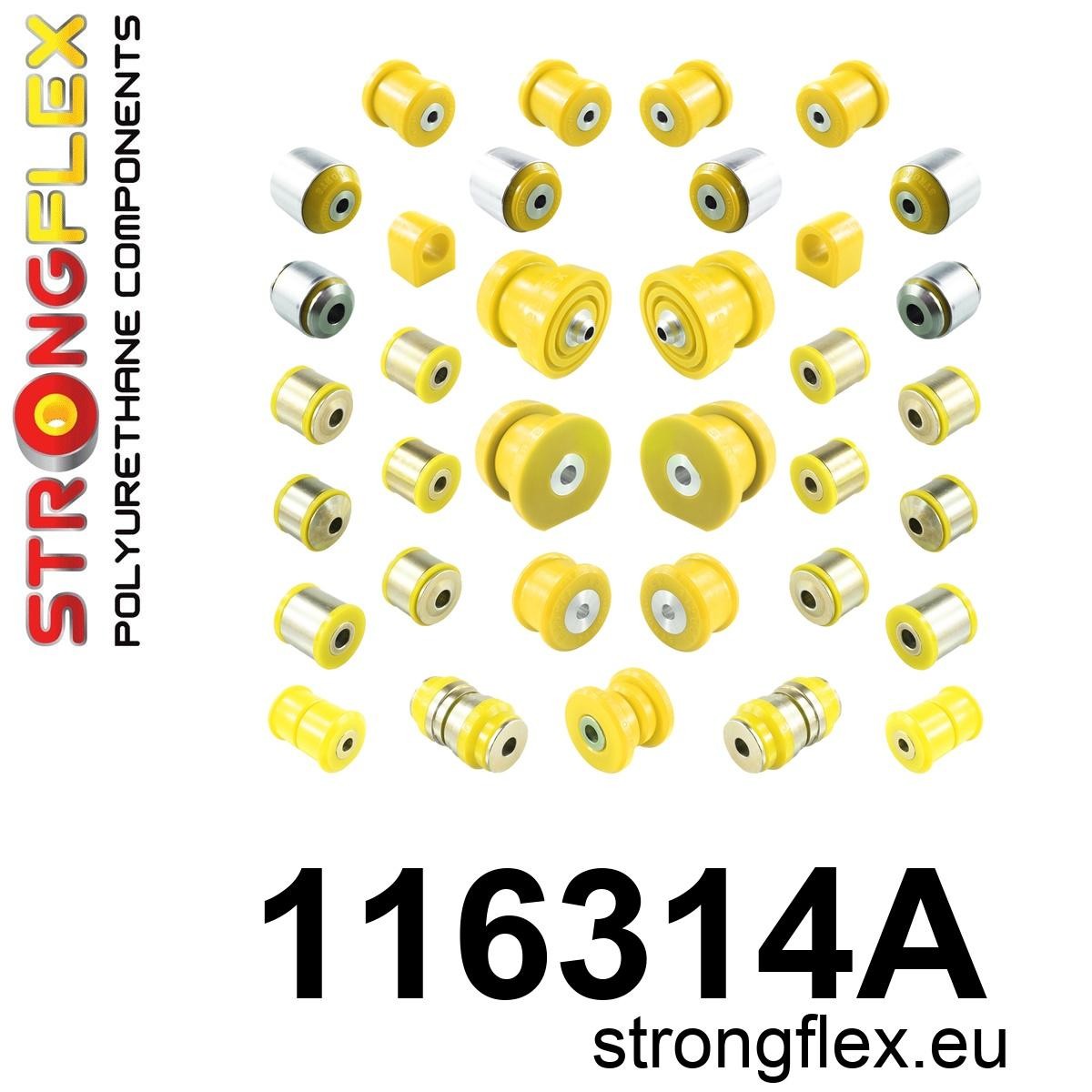 116314A Full suspension bush kit SPORT Sport (Yellow) Mercedes Klasa C W205 (14-21)