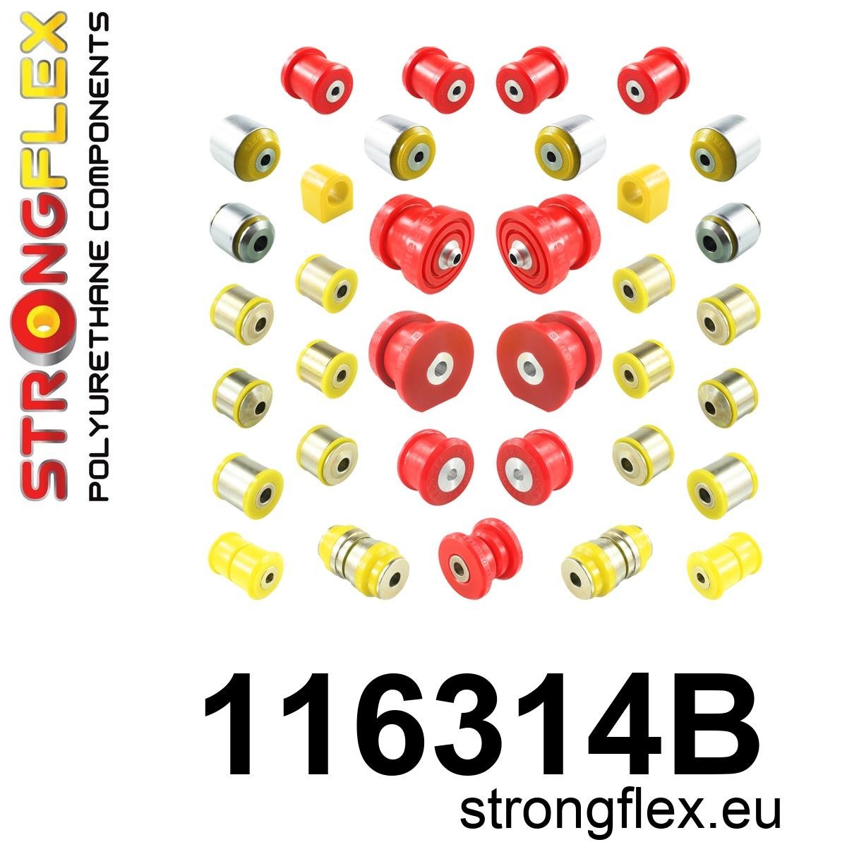116314B Full suspension bush kit Standard (Red) Mercedes Klasa C W205 (14-21)