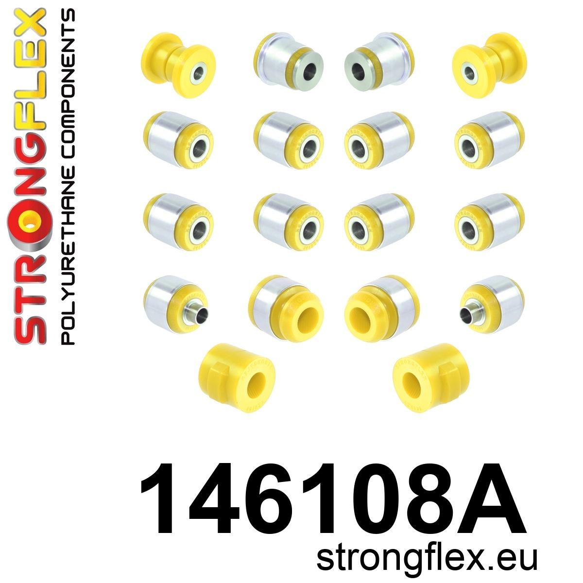 146108A Rear suspension bush kit SPORT Sport (Yellow) Citroën C5 III (08-17)