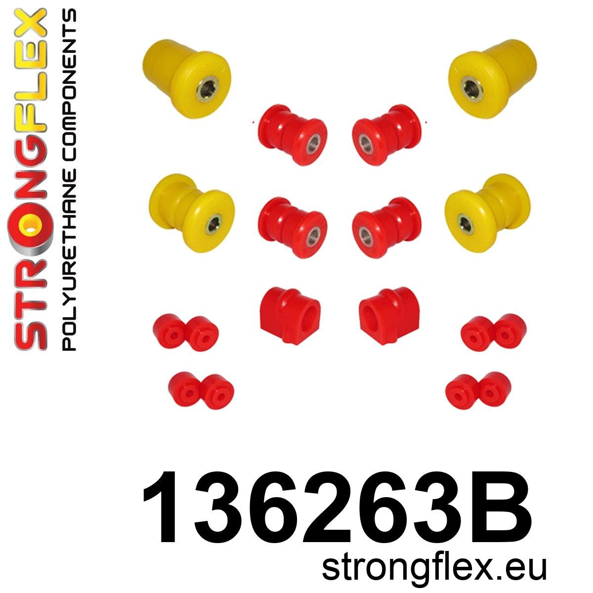 136263B Front suspension bush kit Standard (Red) Opel / Vauxhall Ascona B (75-81)