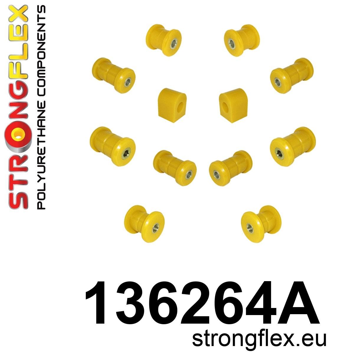 136264A Rear suspension bush kit SPORT Sport (Yellow) Opel / Vauxhall Ascona B (75-81)
