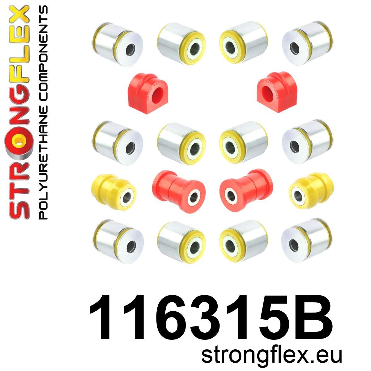 116315B Rear suspension bush kit Standard (Red) Mercedes SLK R171 (04-11)