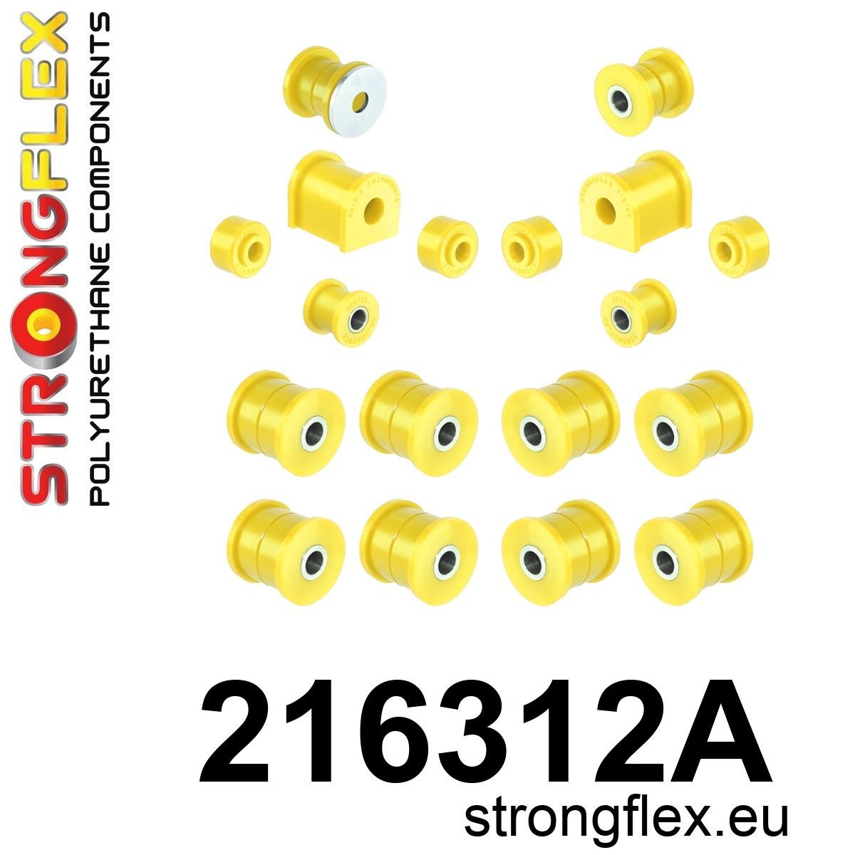216312A Rear suspension bush kit SPORT Sport (Yellow) Toyota Carina III (81-88) A60