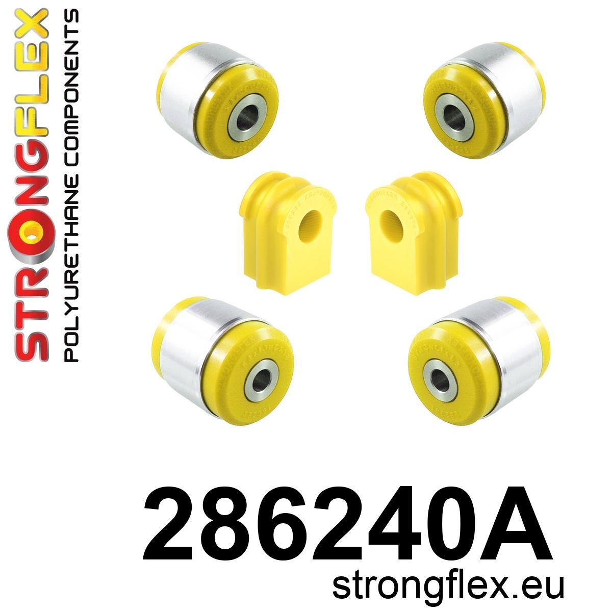 286240A Front suspension bush kit SPORT Sport (Yellow) Renault Kadjar (15-23) FWD (tylna belka)