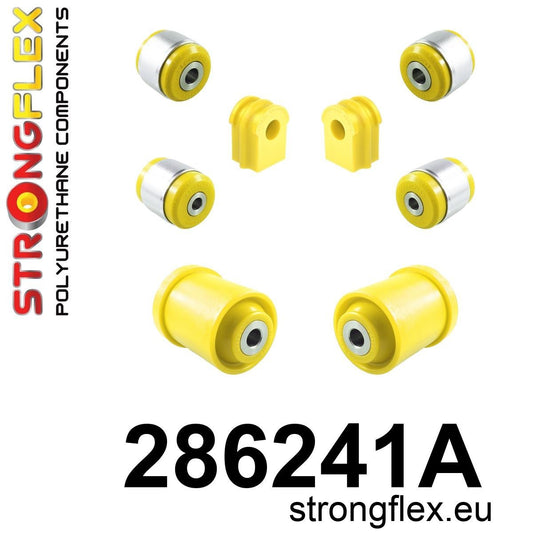 286241A Front suspension and ream beam bush kit SPORT Sport (Yellow) Renault Kadjar (15-23) FWD (tylna belka)