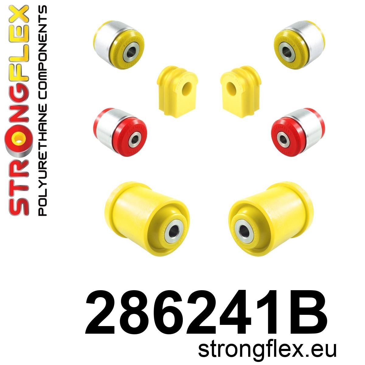 286241B Front suspension and ream beam bush kit Standard (Red) Renault Kadjar (15-23) FWD (tylna belka)