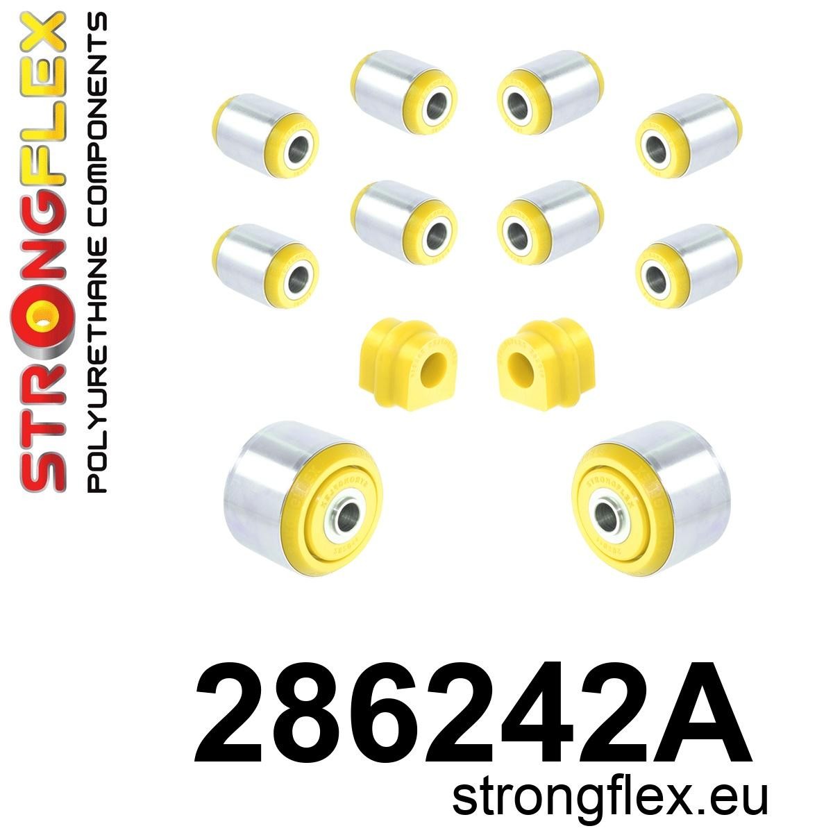 286242A Rear suspension bush kit SPORT Sport (Yellow) Renault Kadjar (15-23) FWD (multilink)
