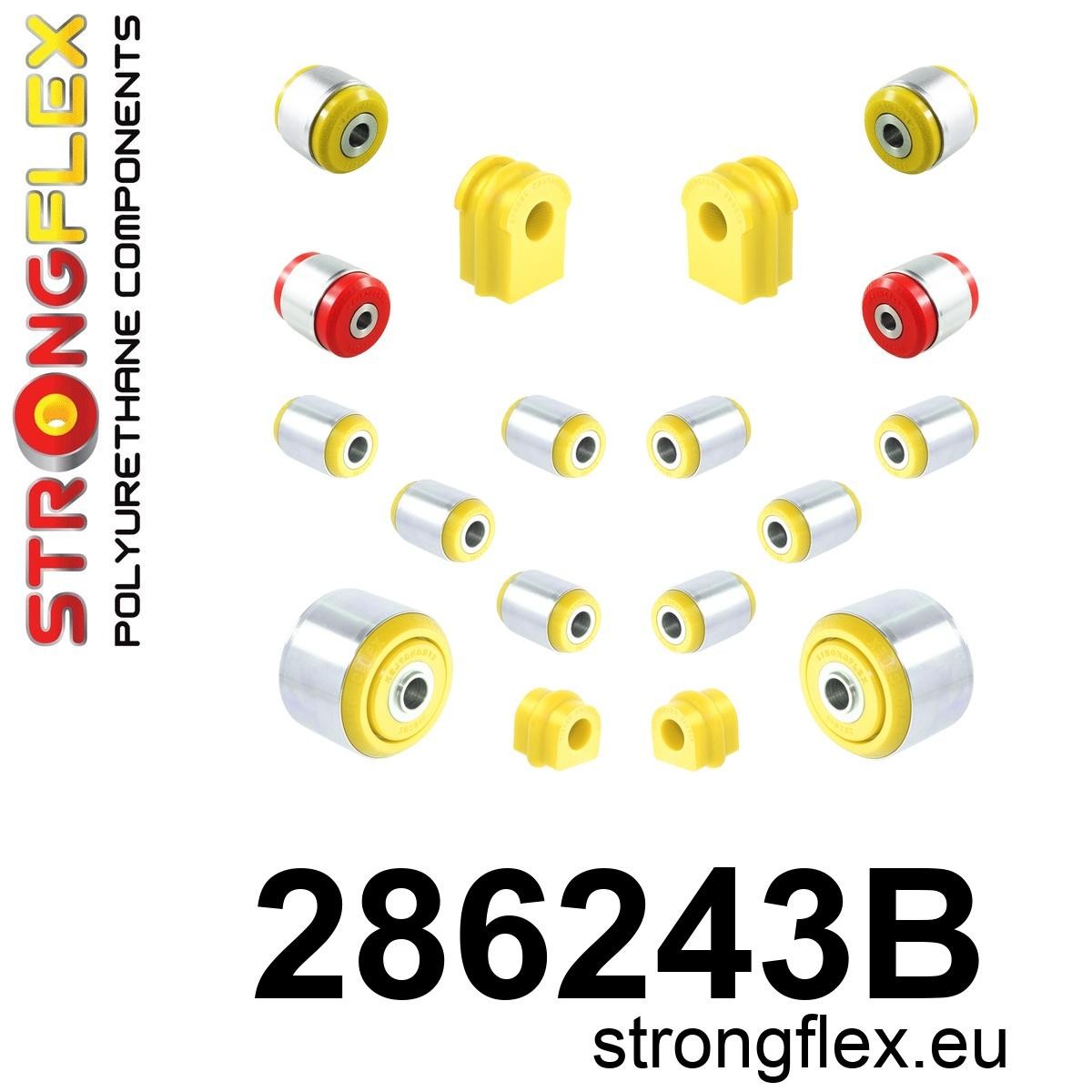 286243B Full suspension bush kit Standard (Red) Renault Kadjar (15-23) FWD (multilink)