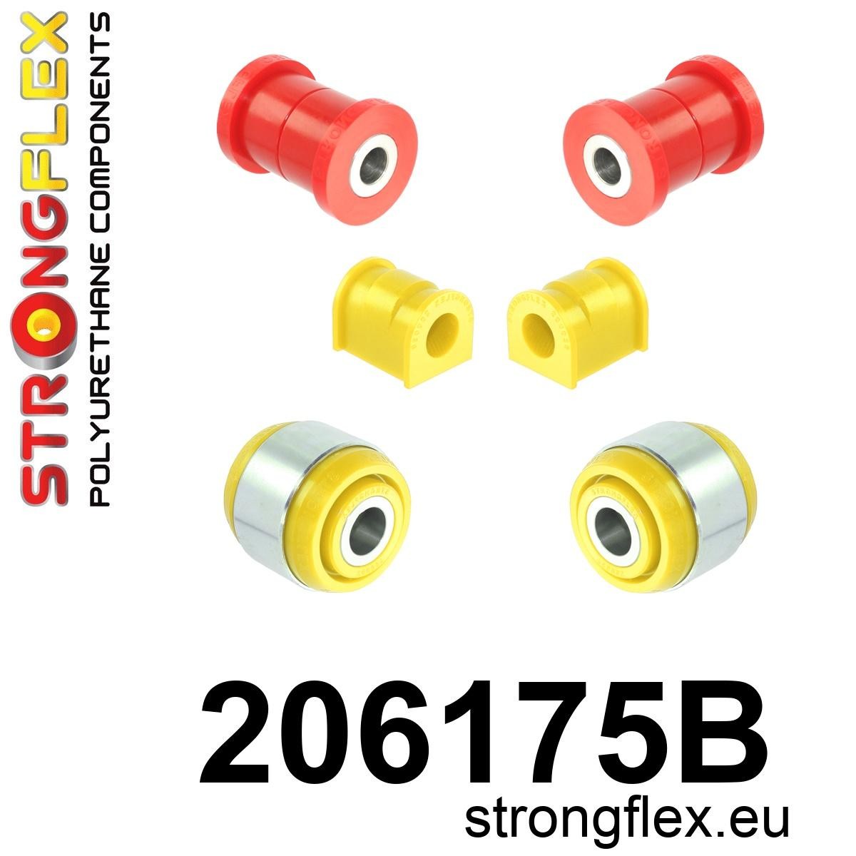 206175B Front suspension bush kit Standard (Red) Suzuki Swift RZ/AZ VI 17-24