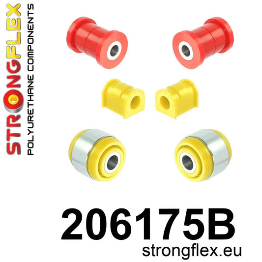 206175B Front suspension bush kit Standard (Red) Suzuki Swift RZ/AZ VI 17-24