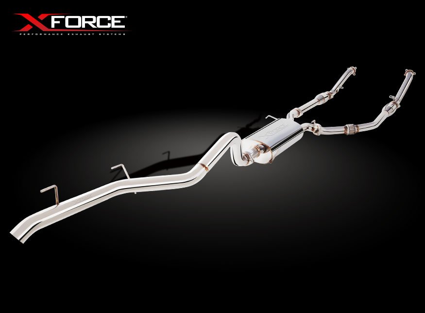 Xforce 2.5" Turbo-Back System with High-Flow Catalytic Converters, 304 Stainless Steel (for track and off road use only)