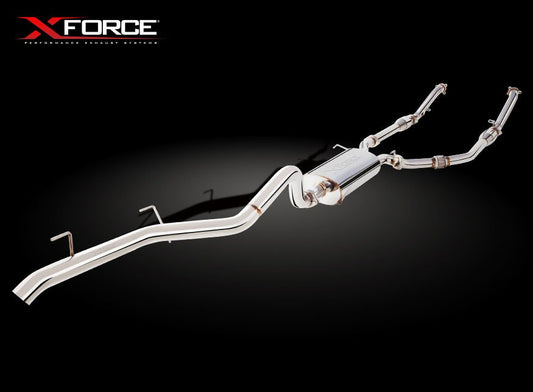 Xforce 2.5" Turbo-Back System with High-Flow Catalytic Converters, 304 Stainless Steel (for track and off road use only)