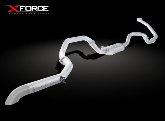 Xforce 3" Turbo-Back System, 409 Raw Stainless Steel (for track and off road use only)