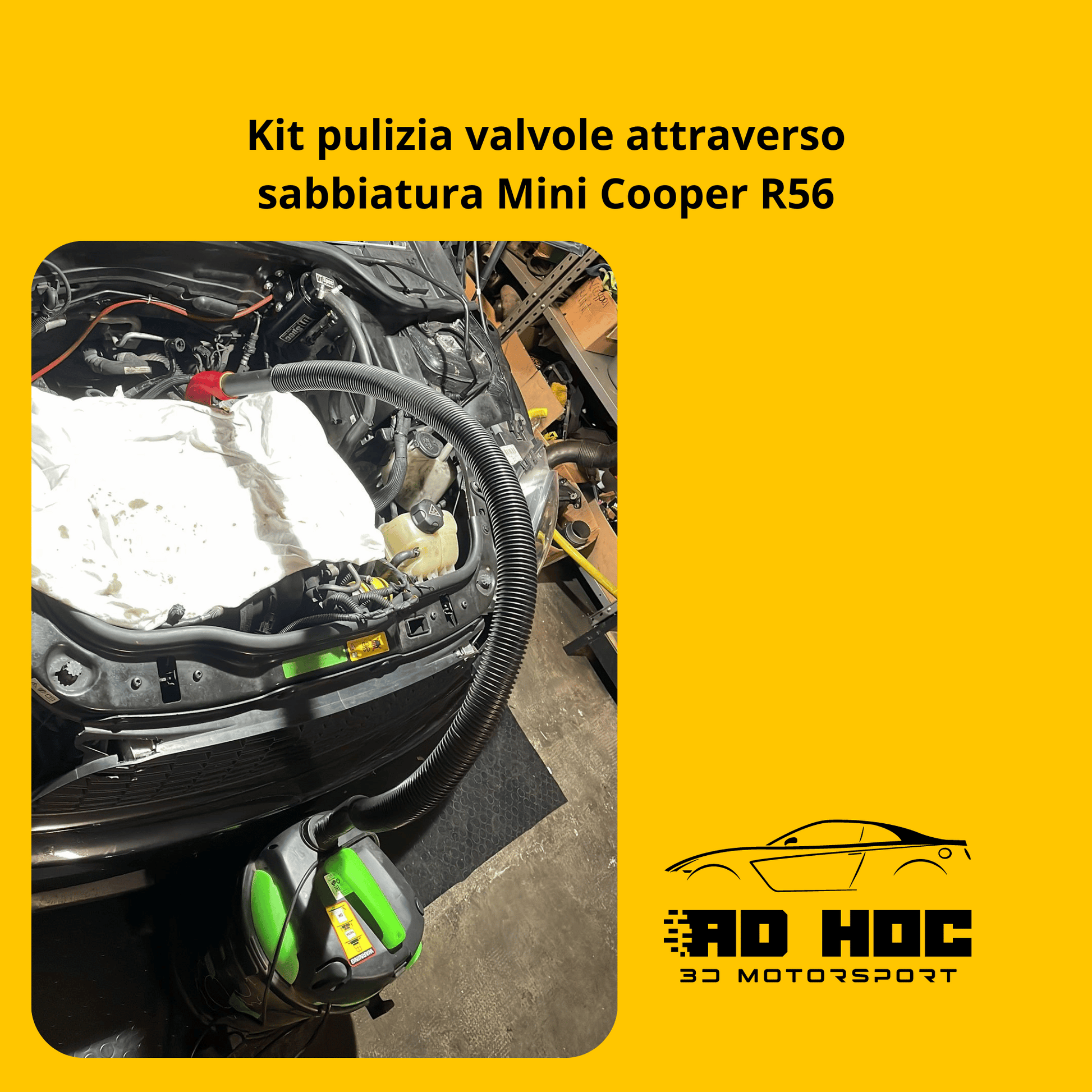 Kit pulizia valvole attraverso sabbiatura Mini Cooper R56 ad hoc 3d motorsport