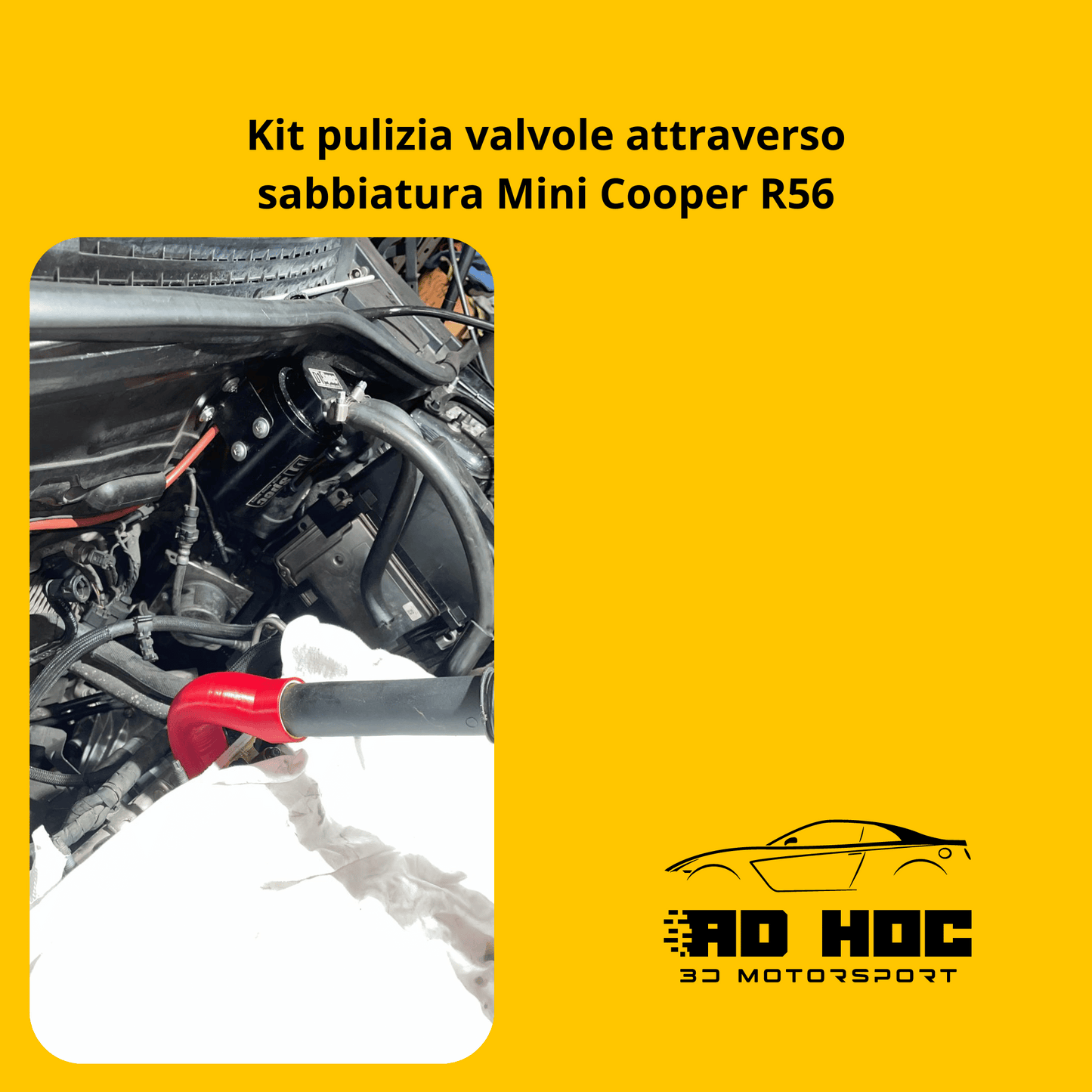 Kit pulizia valvole attraverso sabbiatura Mini Cooper R56 ad hoc 3d motorsport