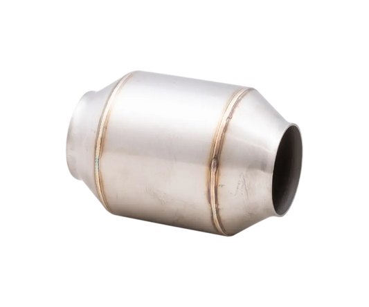 Xforce 2.5" Short Body Metallic High-Flow Racing Catalytic Converter (100cell) - Round