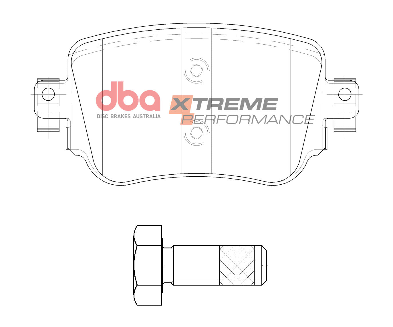 DBA DBA42837S-15009XP - Brake Kit - 4000 Series T3 Slotted & Xtreme Performance Brake Pads (2x DBA42837S + DB15009XP)