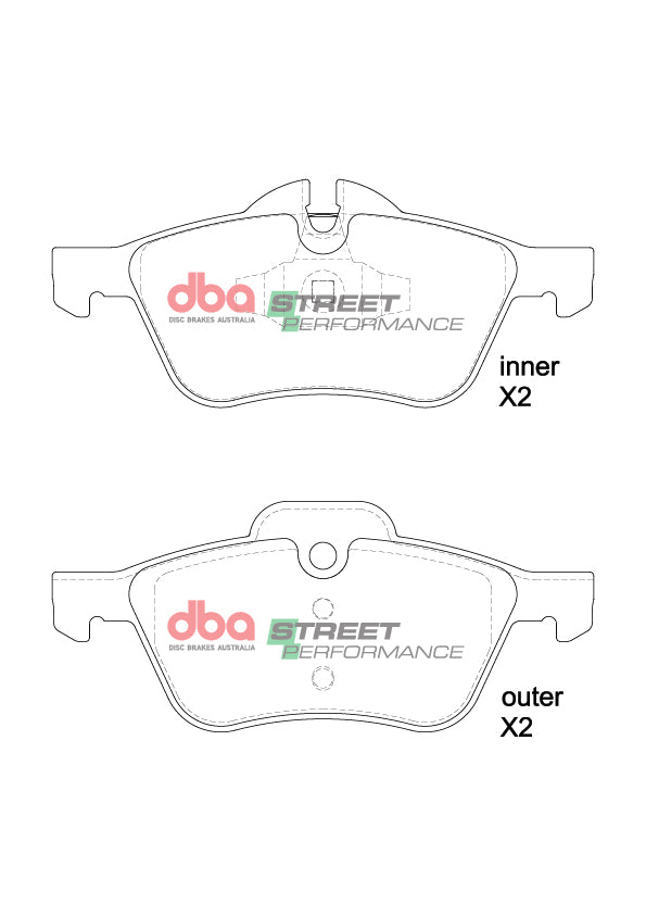 DBA DB1500SP - Brake Pads Street Performance | Front Axle