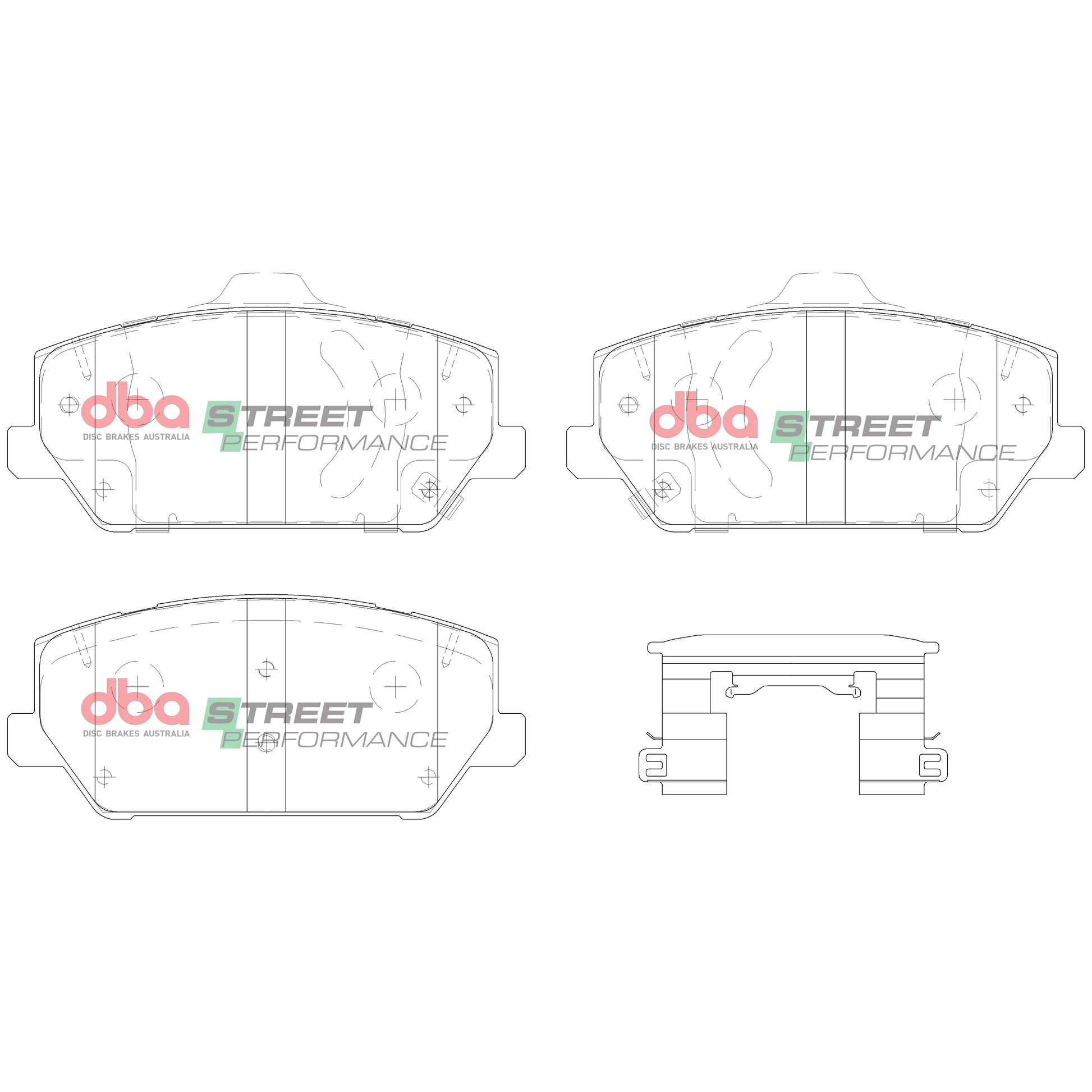 DBA DB15012SP - Brake Pads Street Performance | Front Axle