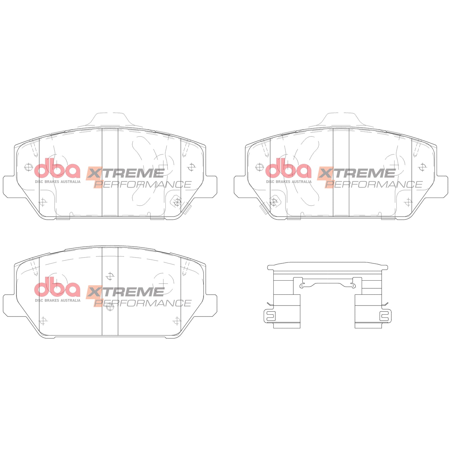 DBA DBA43148S-15012XP - Brake Kit - 4000 Series T3 Slotted & Xtreme Performance Brake Pads (2x DBA43148S + DB15012XP)