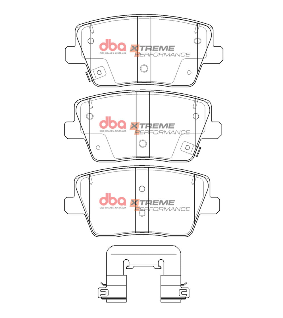 DBA DBA43149S-15013XP - Brake Kit - 4000 Series T3 Slotted & Xtreme Performance Brake Pads (2x DBA43149S + DB15013XP)