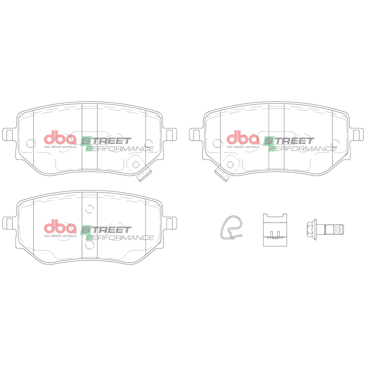DBA DB15015SP - Brake Pads Street Performance | Rear Axle