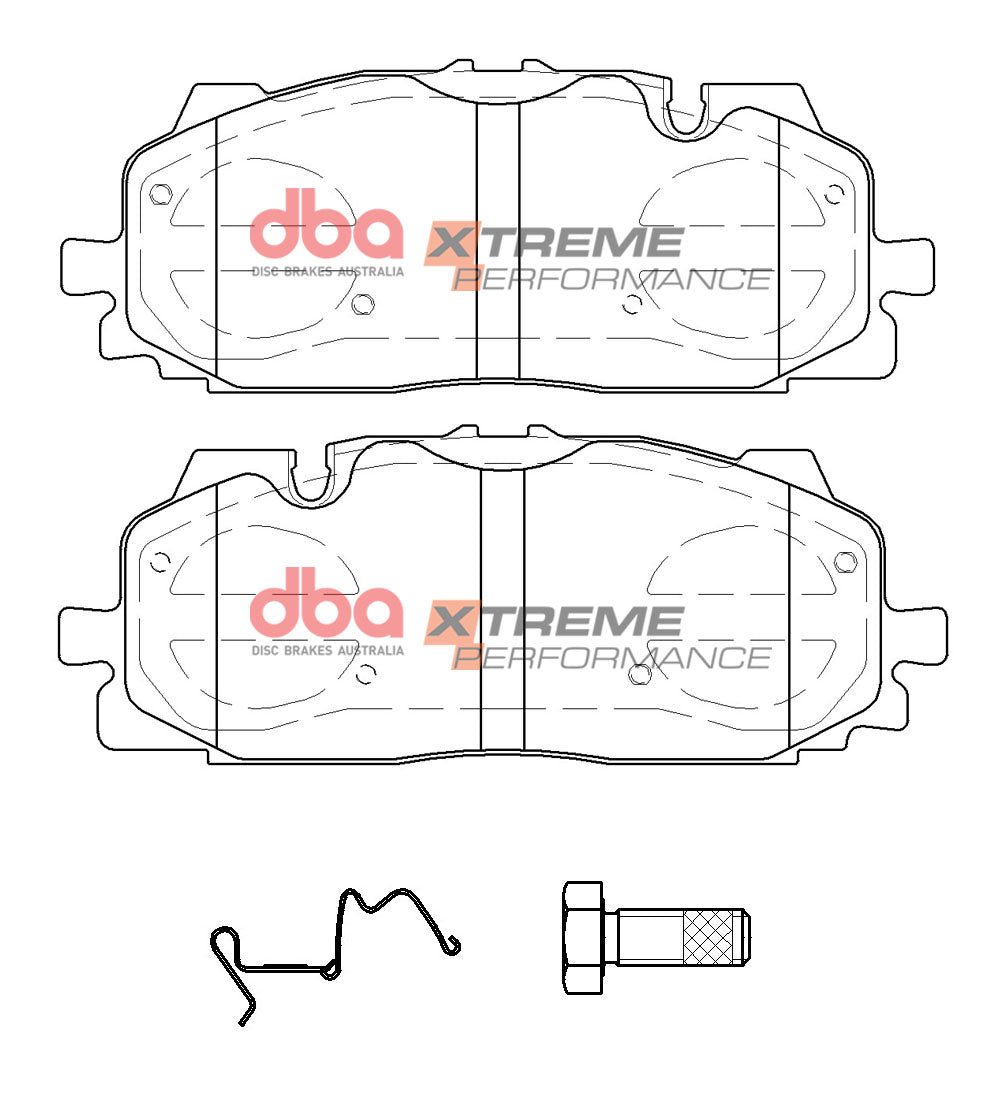 DBA DBA43014S-15030XP - Brake Kit - 4000 Series T3 Slotted & Xtreme Performance Brake Pads (2x DBA43014S + DB15030XP)