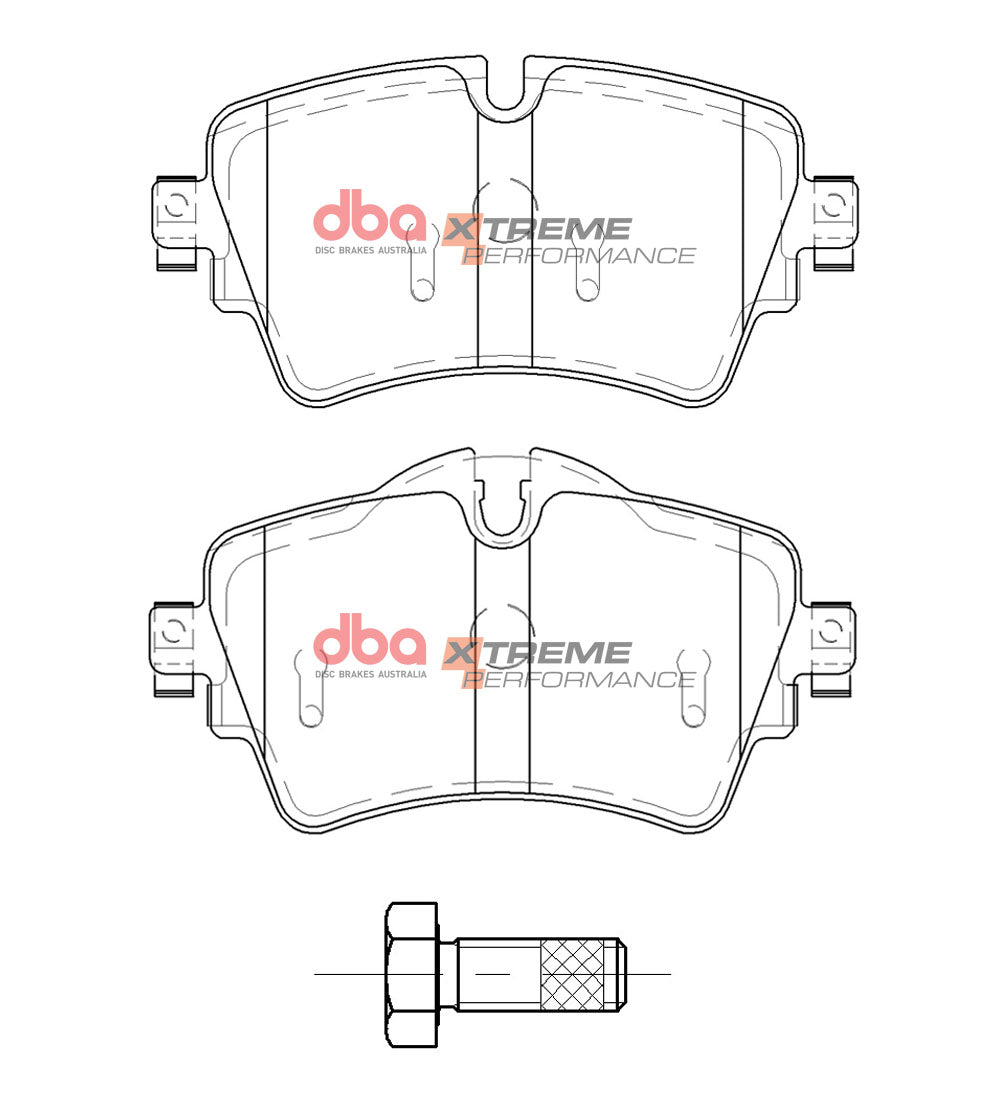DBA DBA42524S-15119XP - Brake Kit - 4000 Series T3 Slotted & Xtreme Performance Brake Pads (2x DBA42524S + DB15119XP)