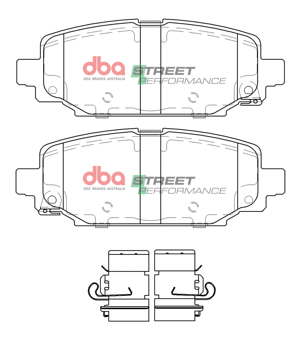 DBA DB15125SP - Brake Pads Street Performance | Rear Axle