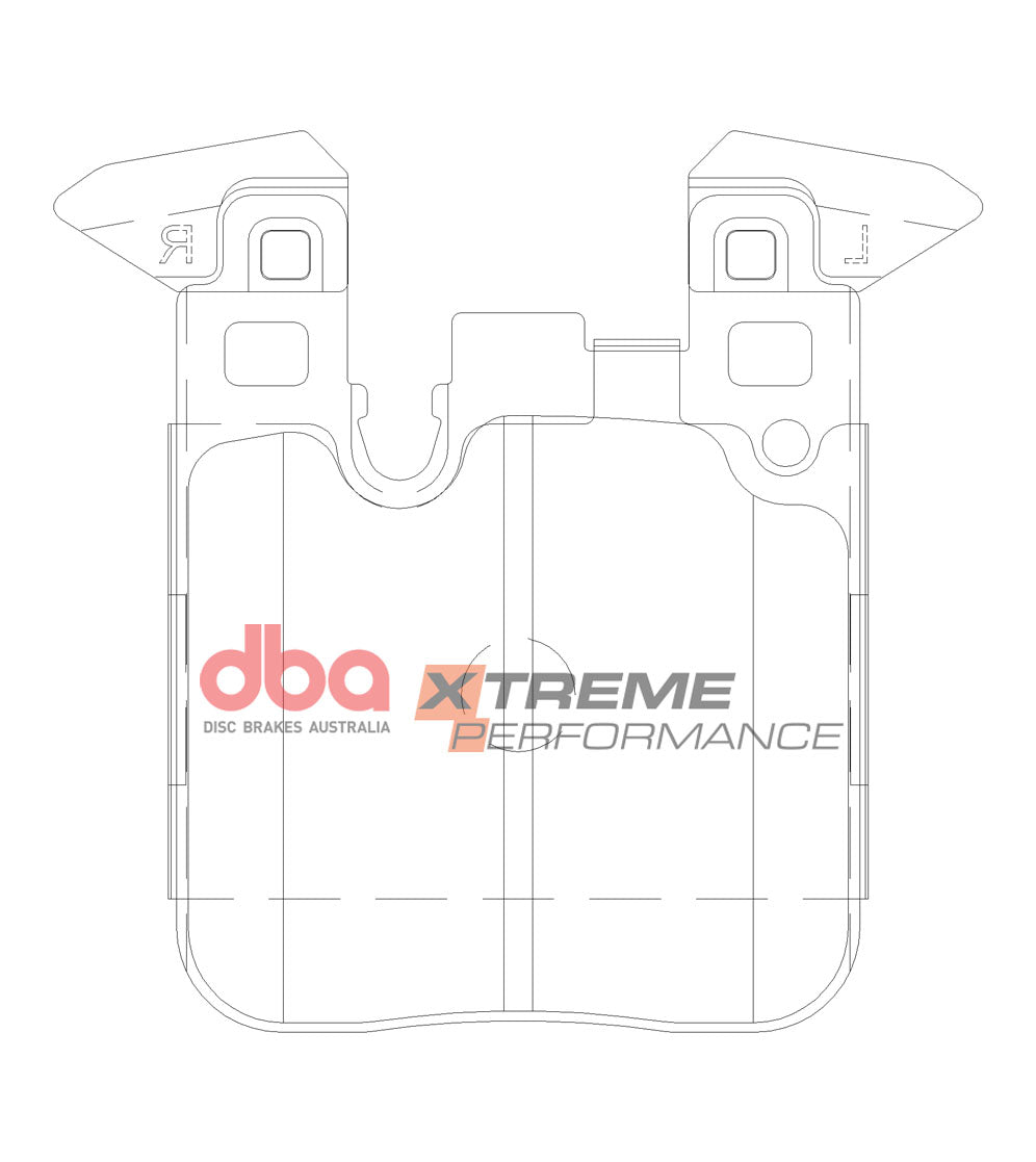 DBA DBA42287S-15127XP - Brake Kit - 4000 Series T3 Slotted & Xtreme Performance Brake Pads (2x DBA42287S + DB15127XP)