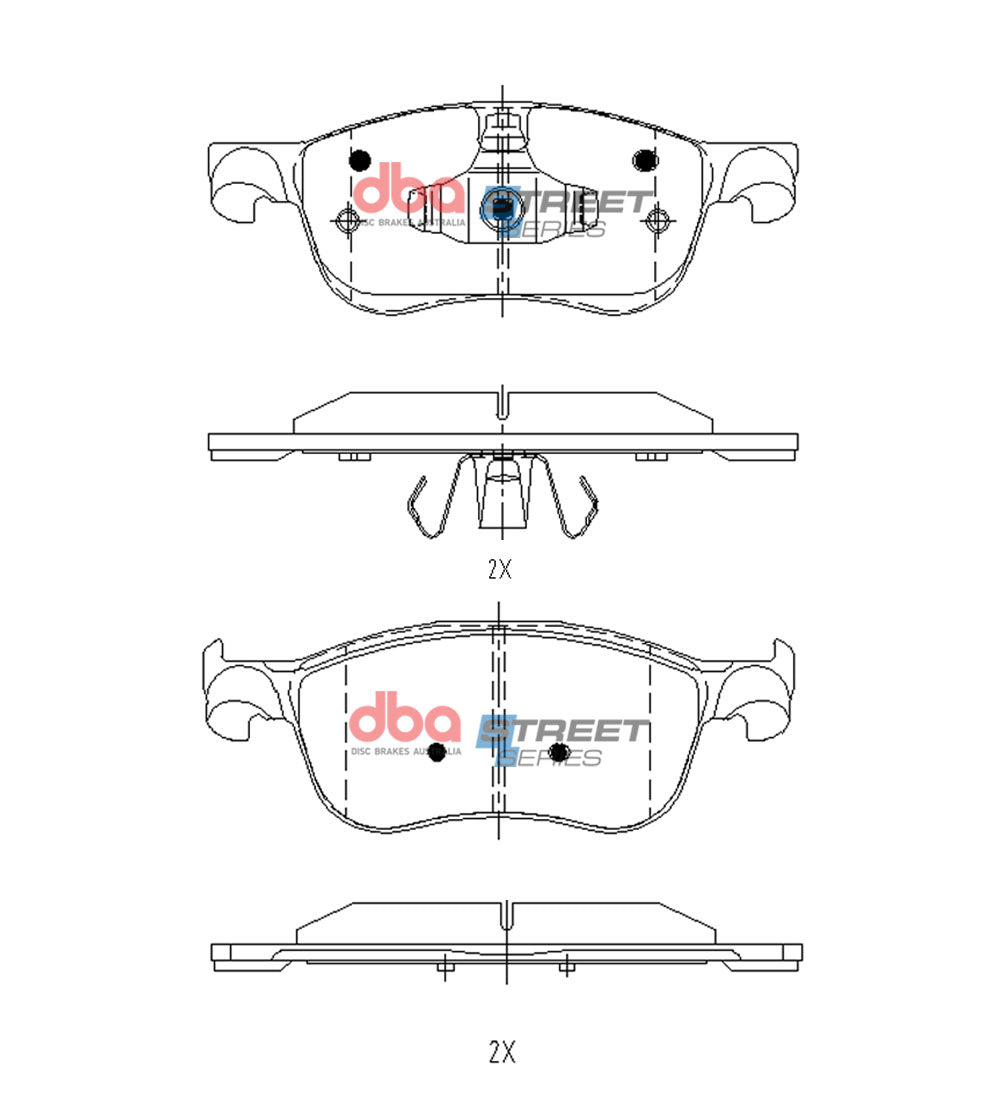 DBA DB15149SS - Brake Pads Street Series | Front Axle