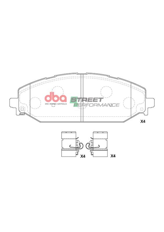 DBA DB15195SP - Brake Pads Street Performance | Front Axle