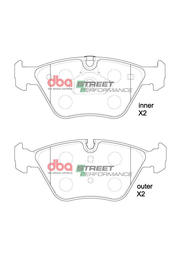DBA DB1522SP - Brake Pads Street Performance | Front Axle