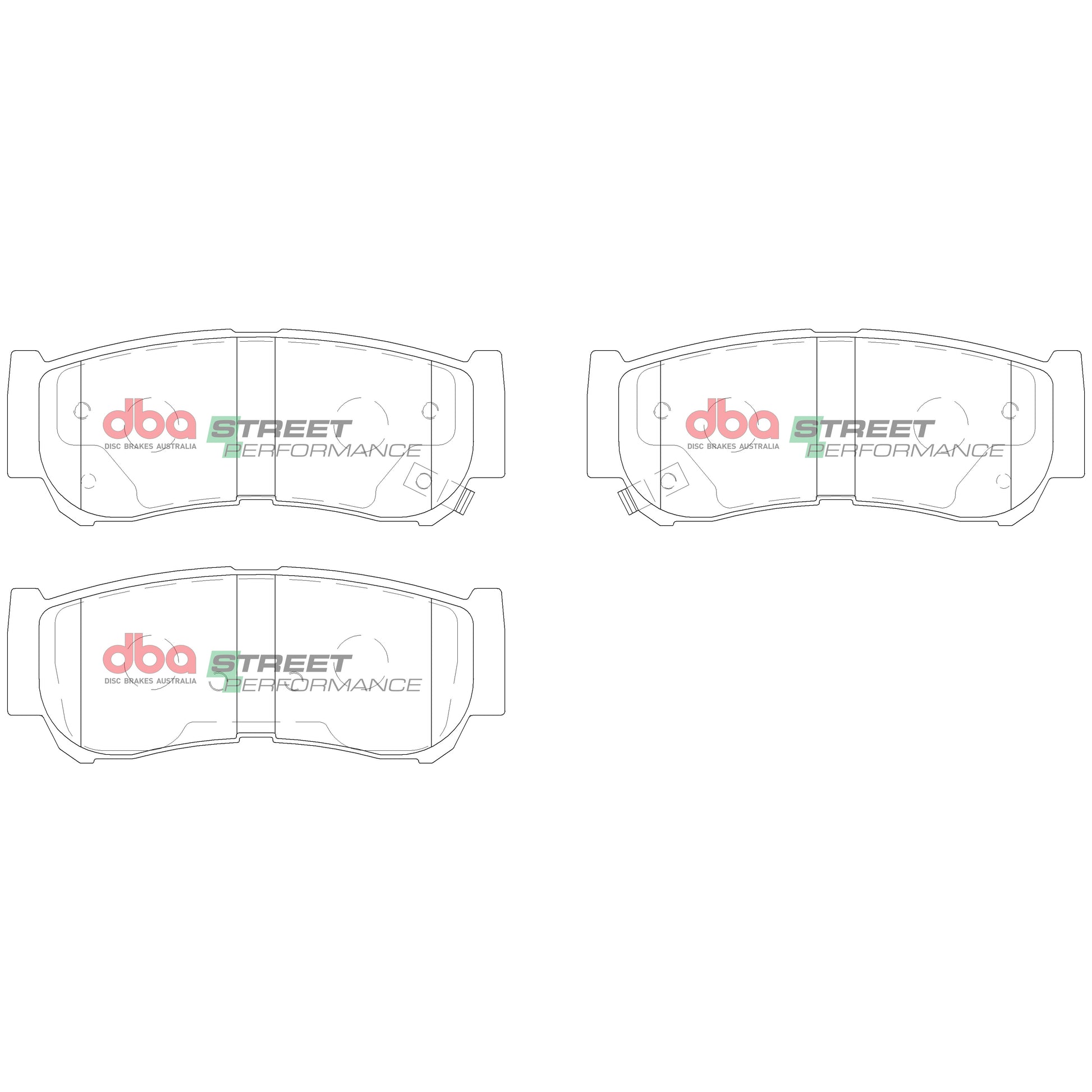 DBA DB2035SP - Brake Pads Street Performance | Rear Axle