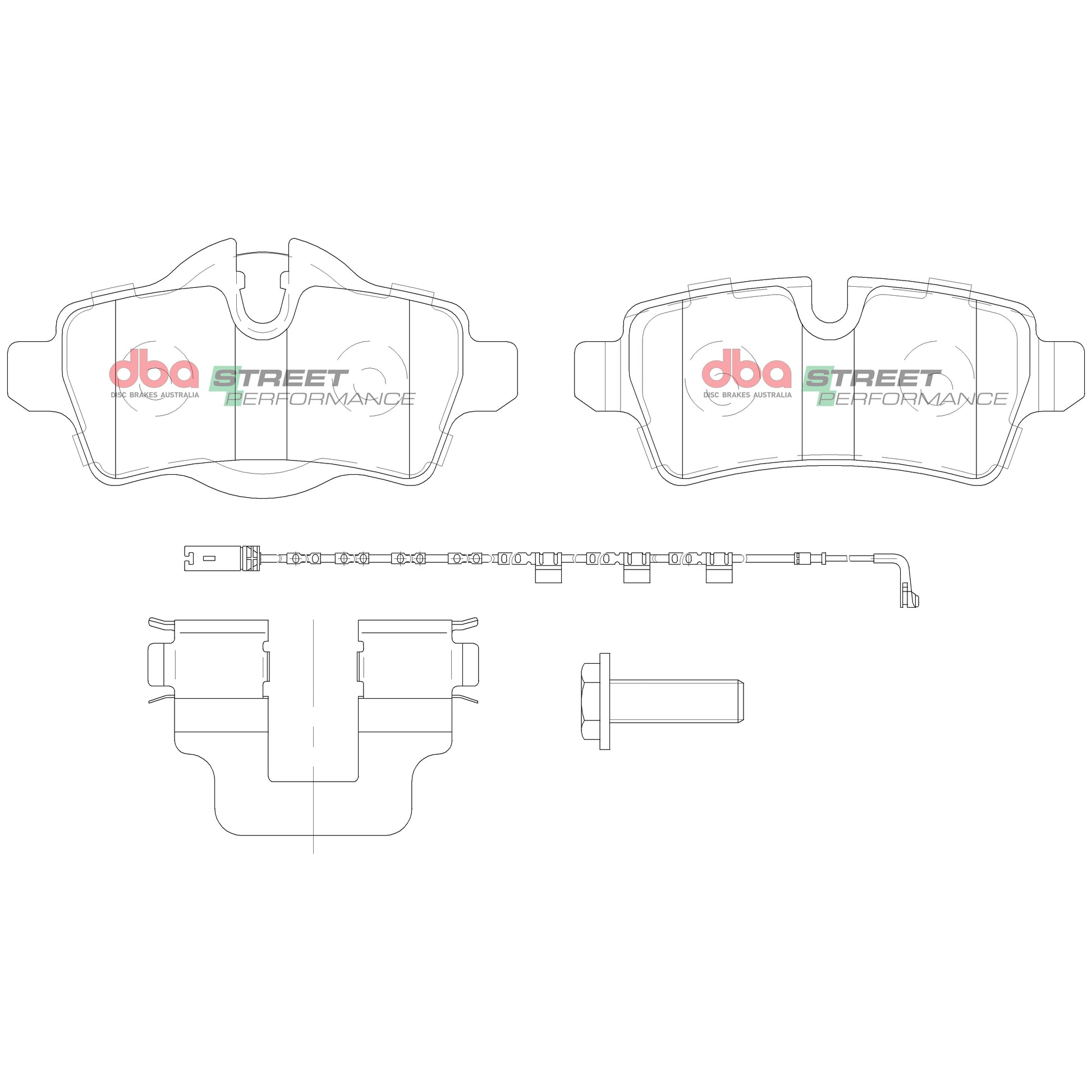 DBA DB2214SP - Brake Pads Street Performance | Rear Axle