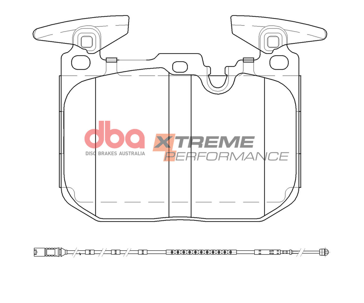 DBA DBA42286S-2299XP - Brake Kit - 4000 Series T3 Slotted & Xtreme Performance Brake Pads (2x DBA42286S + DB2299XP)