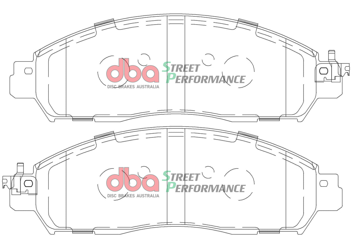 DBA DBA2332S-2374SP - Brake Kit - Street Series T2 Slotted & Street Performance Brake Pads (2x DBA2332S + DB2374SP)
