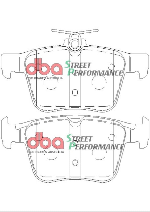 DBA DBA2809E-2415SP - Brake Kit - Street Series En-Shield Plain & Street Performance Brake Pads  (2x DBA2809E + DB2415SP)