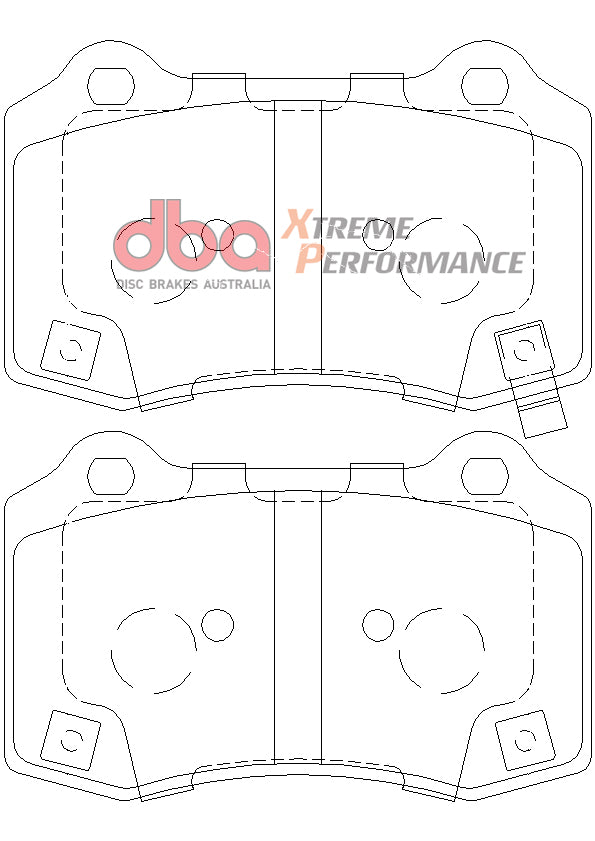 DBA DBA42633S-8805XP - Brake Kit - 4000 Series T3 Slotted & Xtreme Performance Brake Pads (2x DBA42633S + DB8805XP)