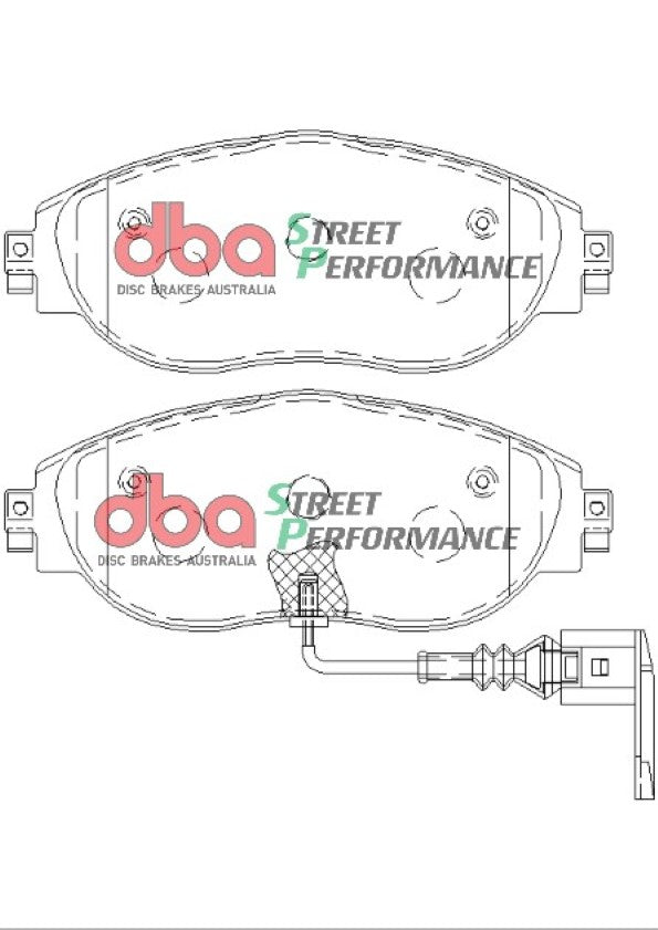 DBA DBA2830S-8849SP - Brake Kit - Street Series T2 Slotted & Street Performance Brake Pads (2x DBA2830S + DB8849SP)
