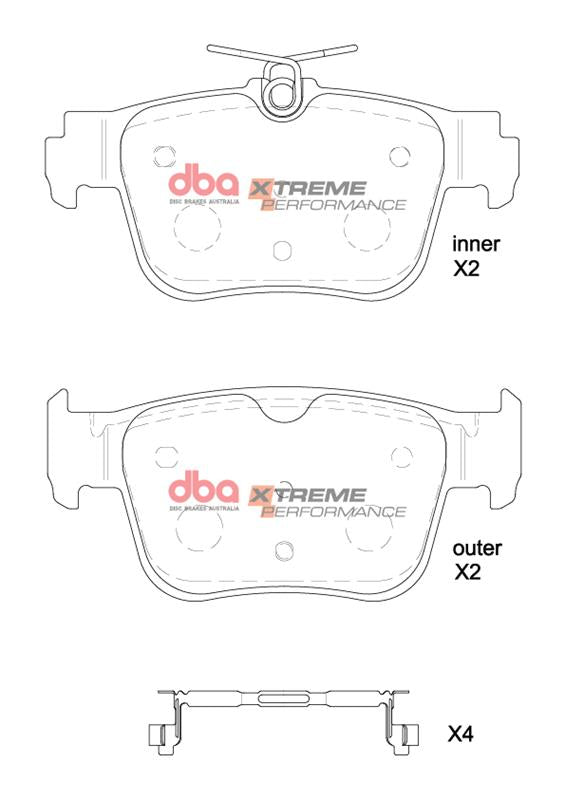 DBA DB8850XP - Brake Pads Xtreme Performance | Rear Axle